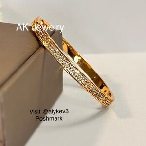 💎LUXURY Pave Diamond Style Design Bracelet, Bangle, Cuff, Click Snap Love